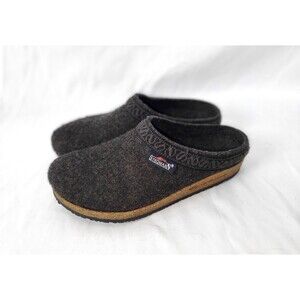 Stegmann Felt Wool Clogs Slip On Womens US 7 EU 38 Brown Cork Sole Shoes